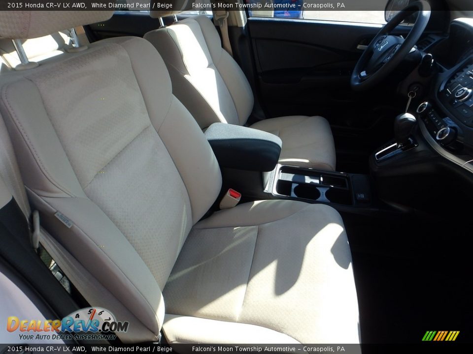 2015 Honda CR-V LX AWD White Diamond Pearl / Beige Photo #11