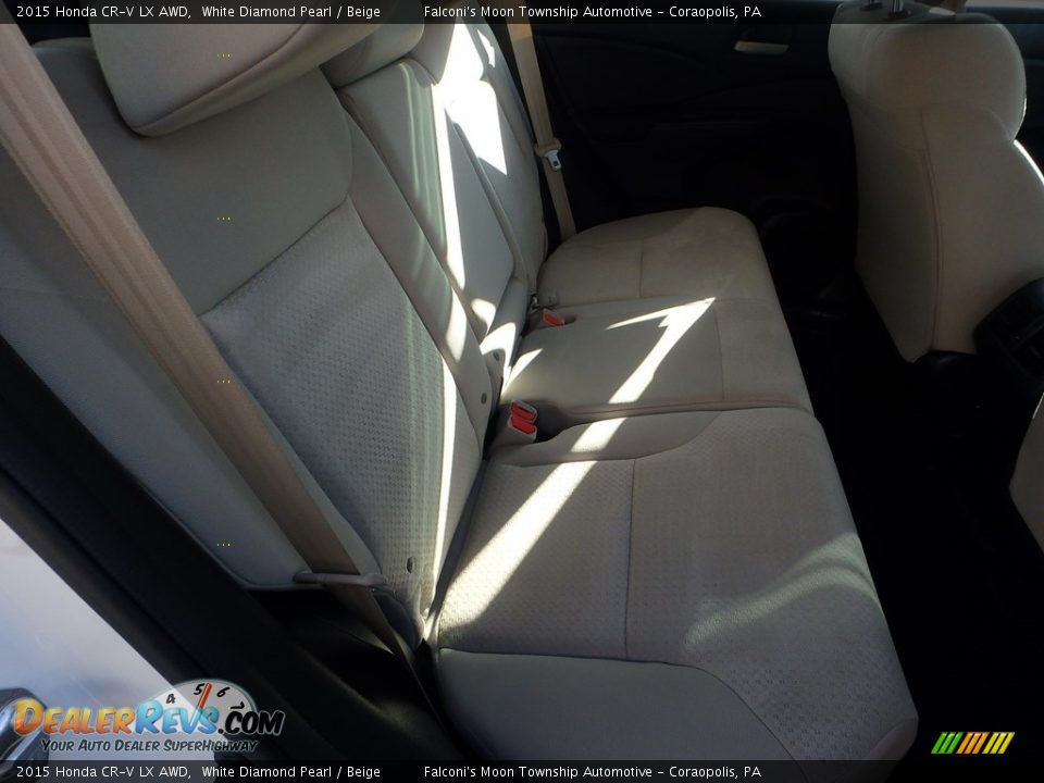 2015 Honda CR-V LX AWD White Diamond Pearl / Beige Photo #14