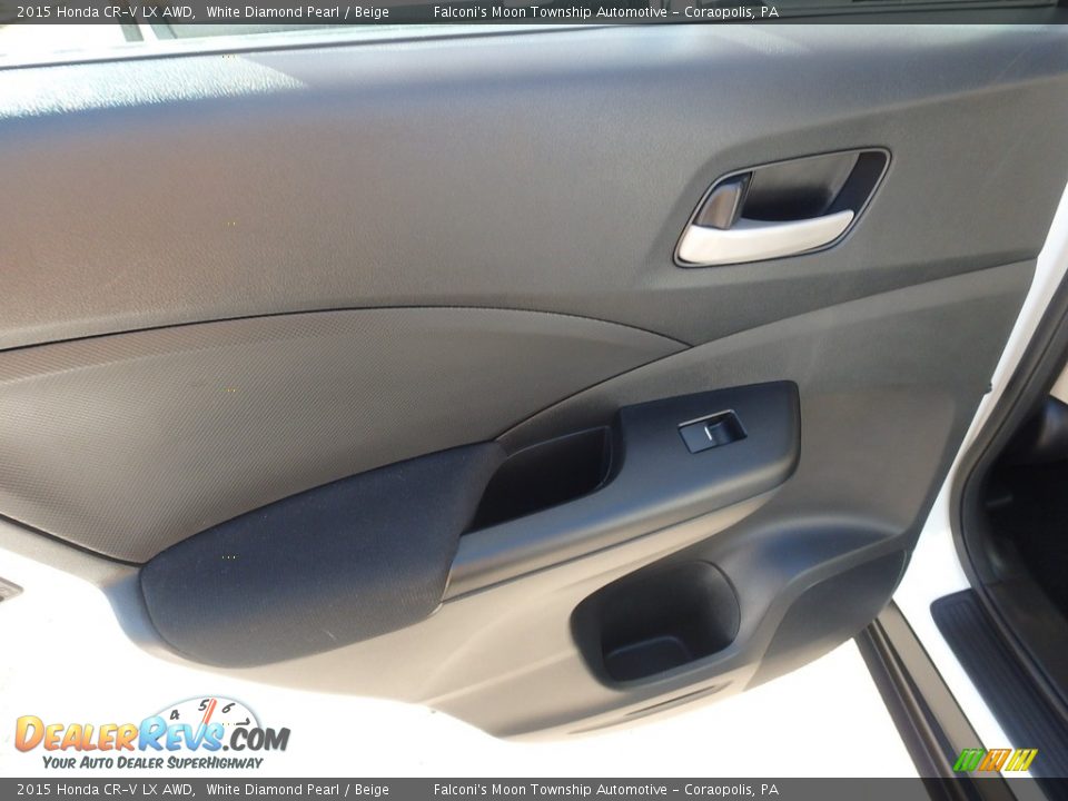 2015 Honda CR-V LX AWD White Diamond Pearl / Beige Photo #19