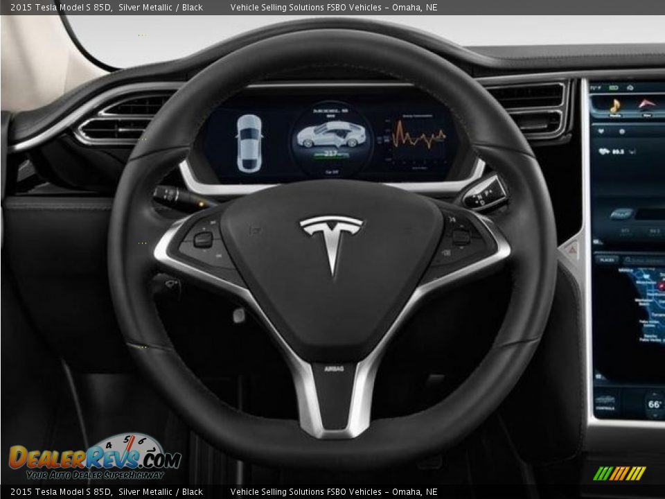 2015 Tesla Model S 85D Steering Wheel Photo #3