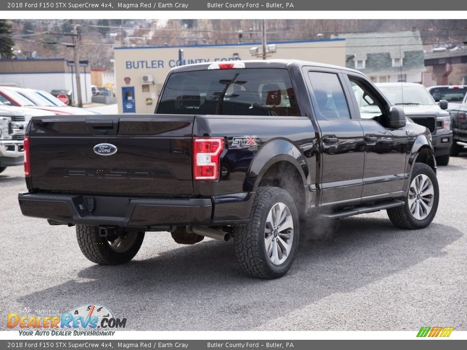 2018 Ford F150 STX SuperCrew 4x4 Magma Red / Earth Gray Photo #4