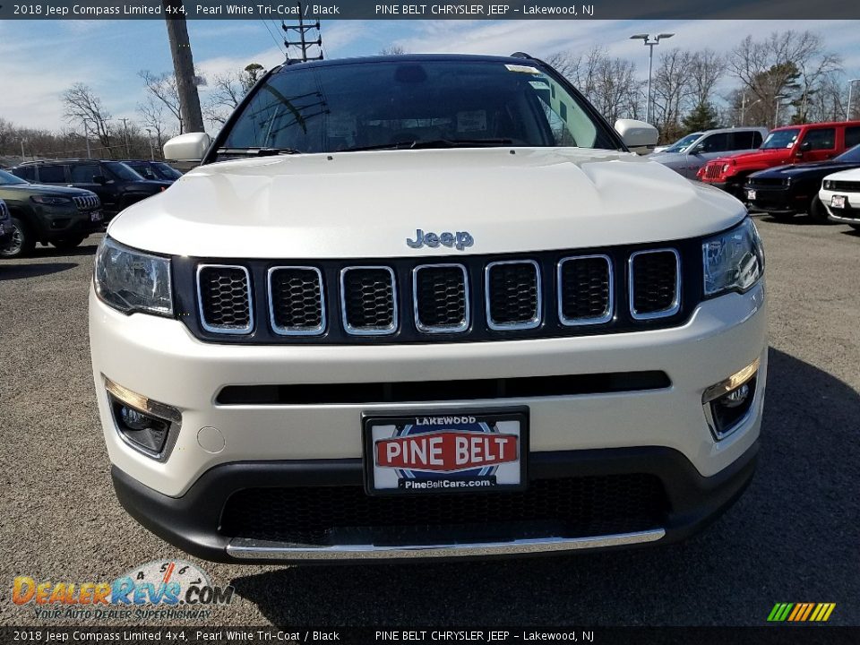 2018 Jeep Compass Limited 4x4 Pearl White Tri–Coat / Black Photo #2