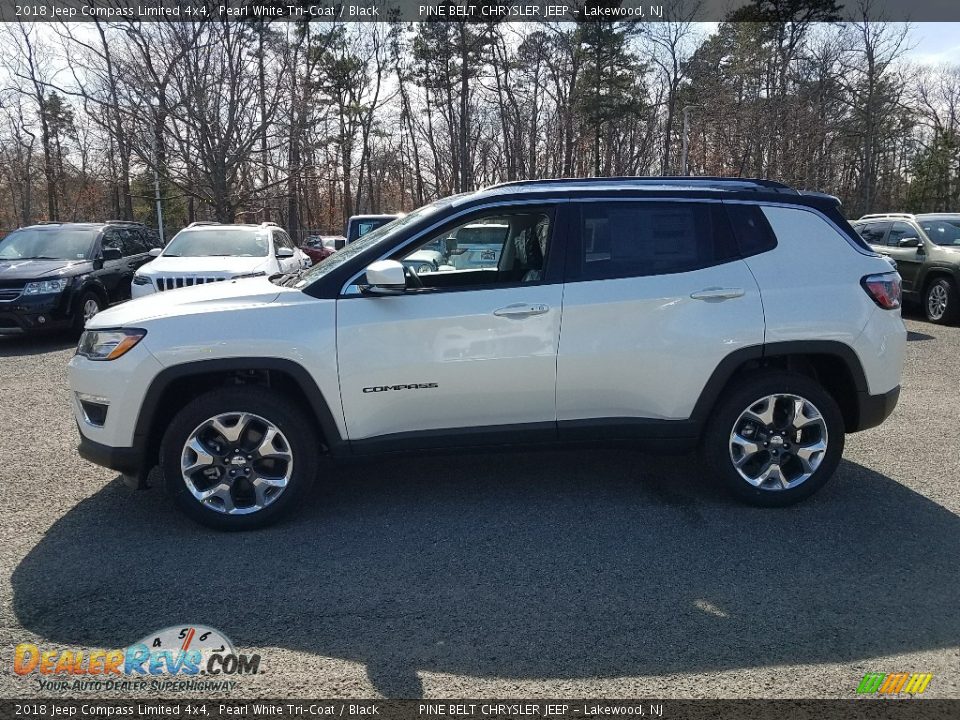 2018 Jeep Compass Limited 4x4 Pearl White Tri–Coat / Black Photo #3