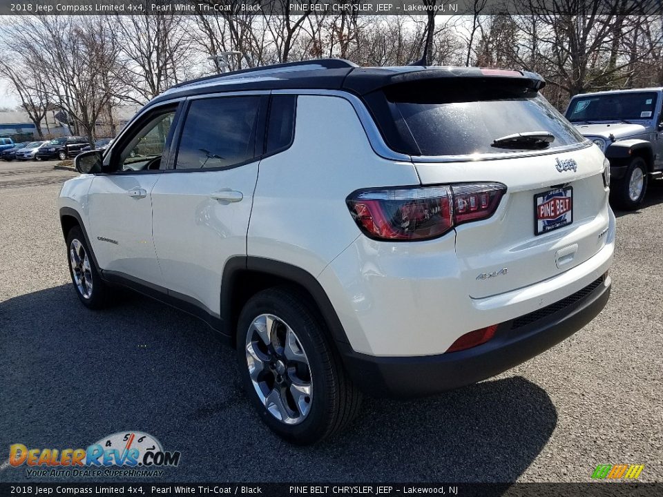 2018 Jeep Compass Limited 4x4 Pearl White Tri–Coat / Black Photo #4