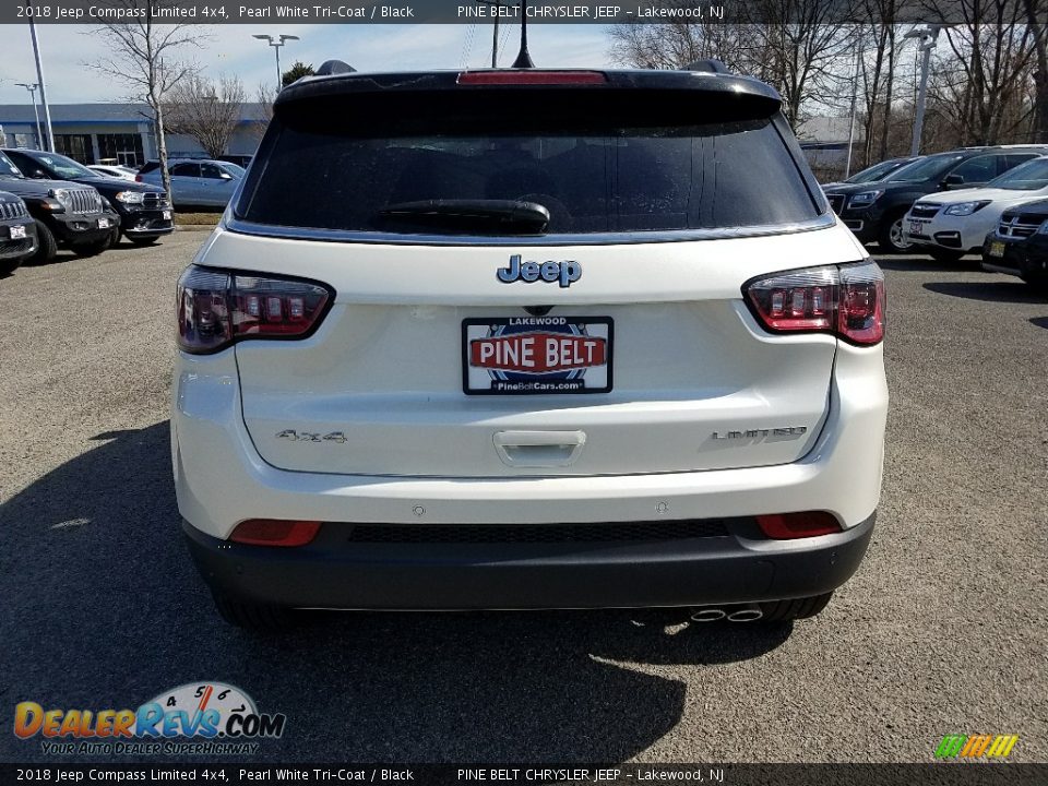 2018 Jeep Compass Limited 4x4 Pearl White Tri–Coat / Black Photo #5