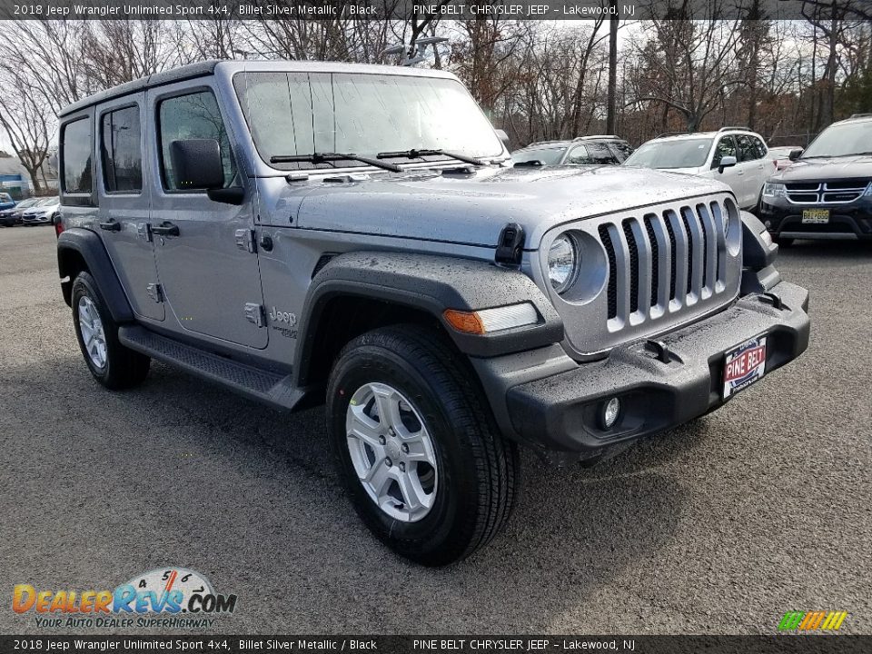 2018 Jeep Wrangler Unlimited Sport 4x4 Billet Silver Metallic / Black Photo #1