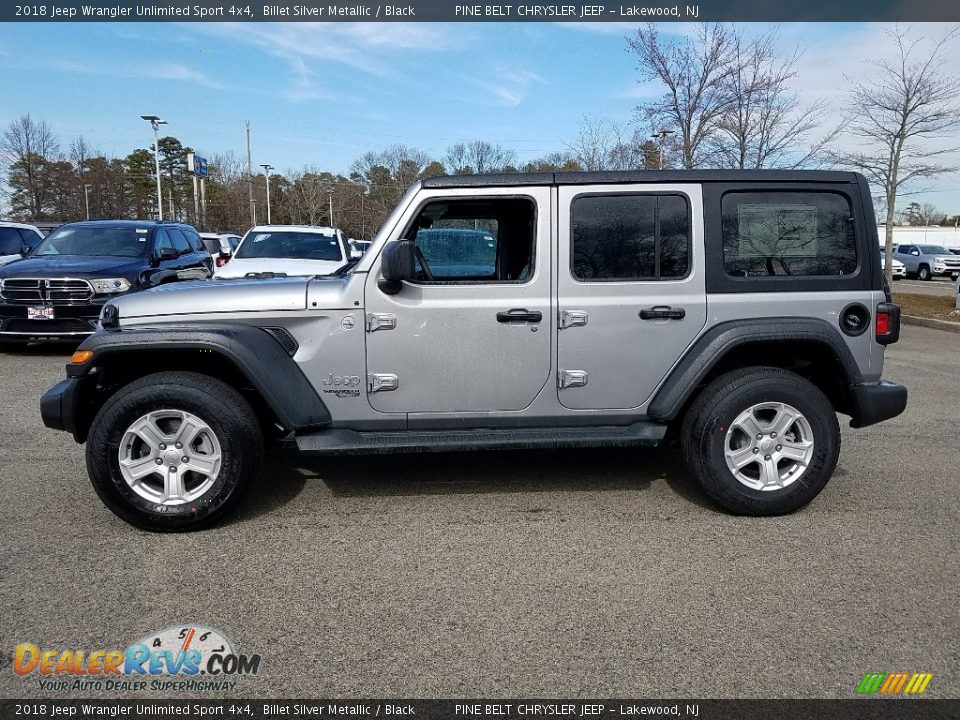 2018 Jeep Wrangler Unlimited Sport 4x4 Billet Silver Metallic / Black Photo #3