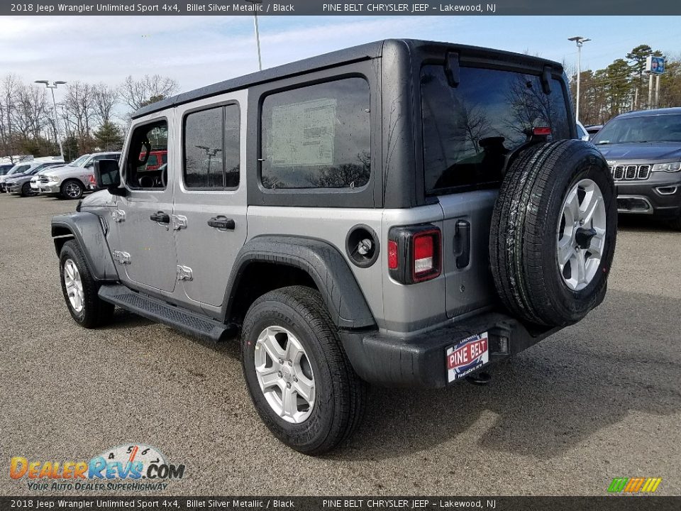 2018 Jeep Wrangler Unlimited Sport 4x4 Billet Silver Metallic / Black Photo #4