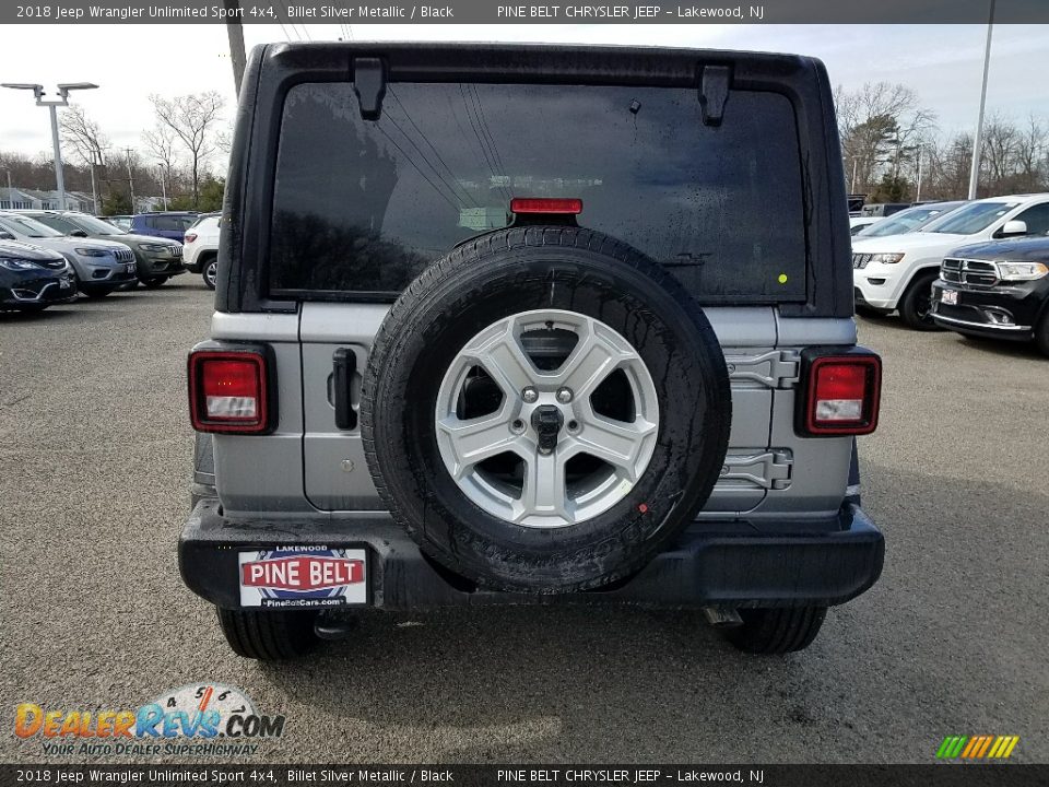 2018 Jeep Wrangler Unlimited Sport 4x4 Billet Silver Metallic / Black Photo #5