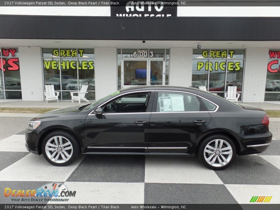2017 Volkswagen Passat SEL Sedan Deep Black Pearl / Titan Black Photo #1