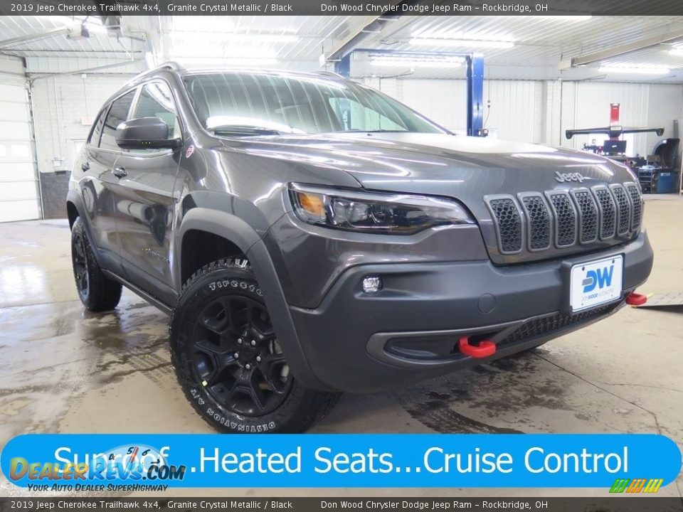 2019 Jeep Cherokee Trailhawk 4x4 Granite Crystal Metallic / Black Photo #1
