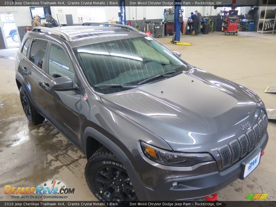 2019 Jeep Cherokee Trailhawk 4x4 Granite Crystal Metallic / Black Photo #6