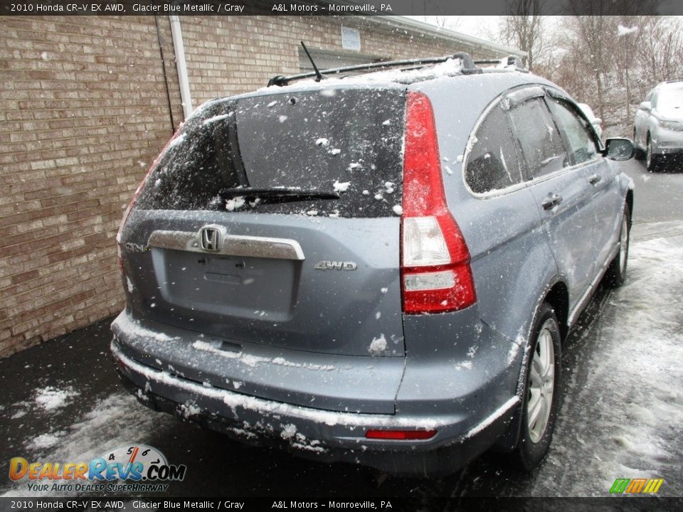 2010 Honda CR-V EX AWD Glacier Blue Metallic / Gray Photo #3