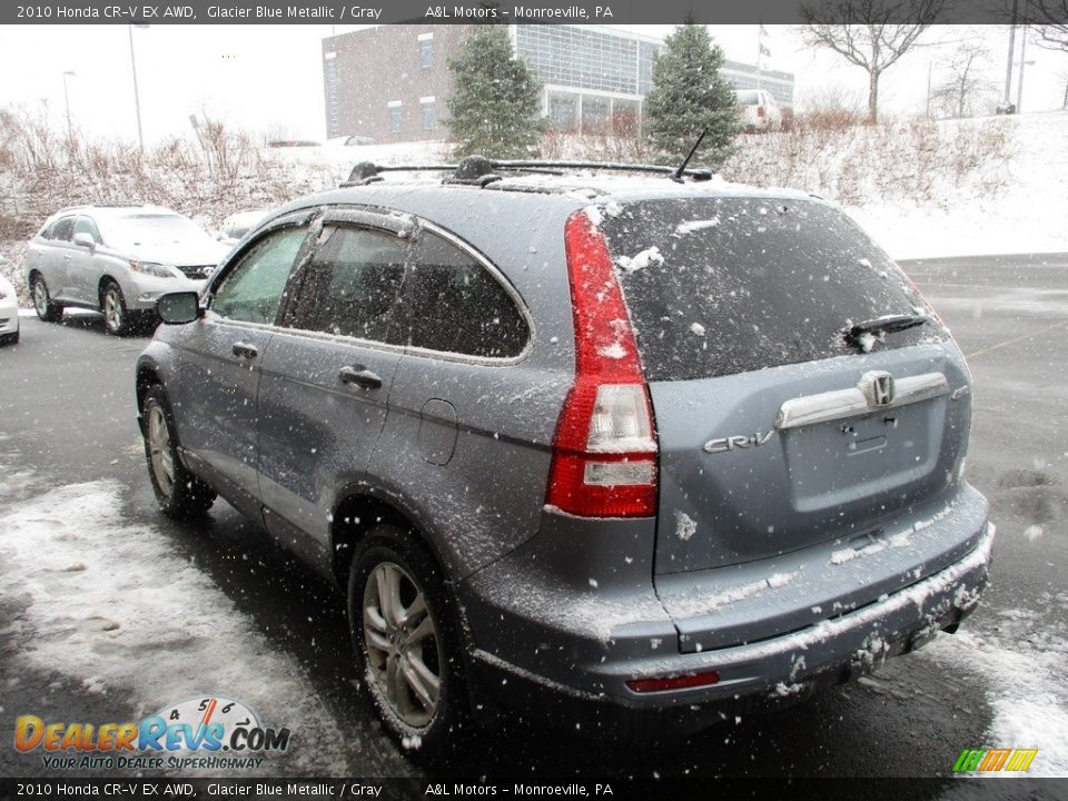 2010 Honda CR-V EX AWD Glacier Blue Metallic / Gray Photo #6