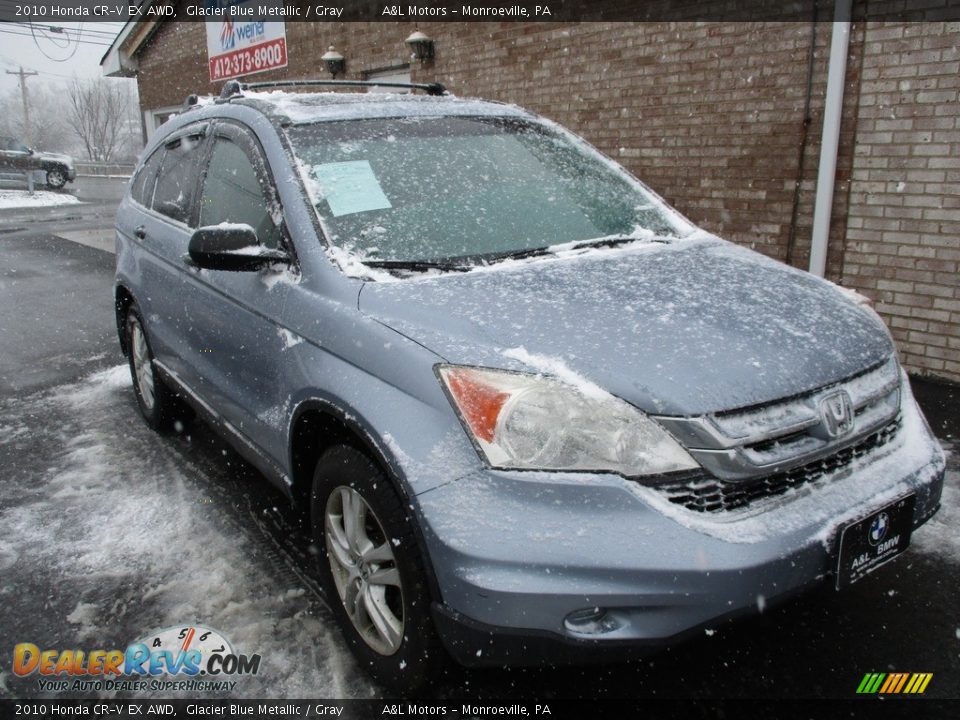 2010 Honda CR-V EX AWD Glacier Blue Metallic / Gray Photo #9