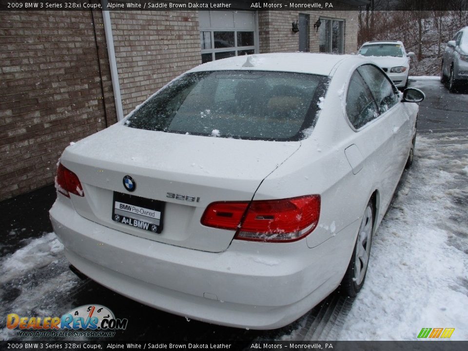 2009 BMW 3 Series 328xi Coupe Alpine White / Saddle Brown Dakota Leather Photo #3