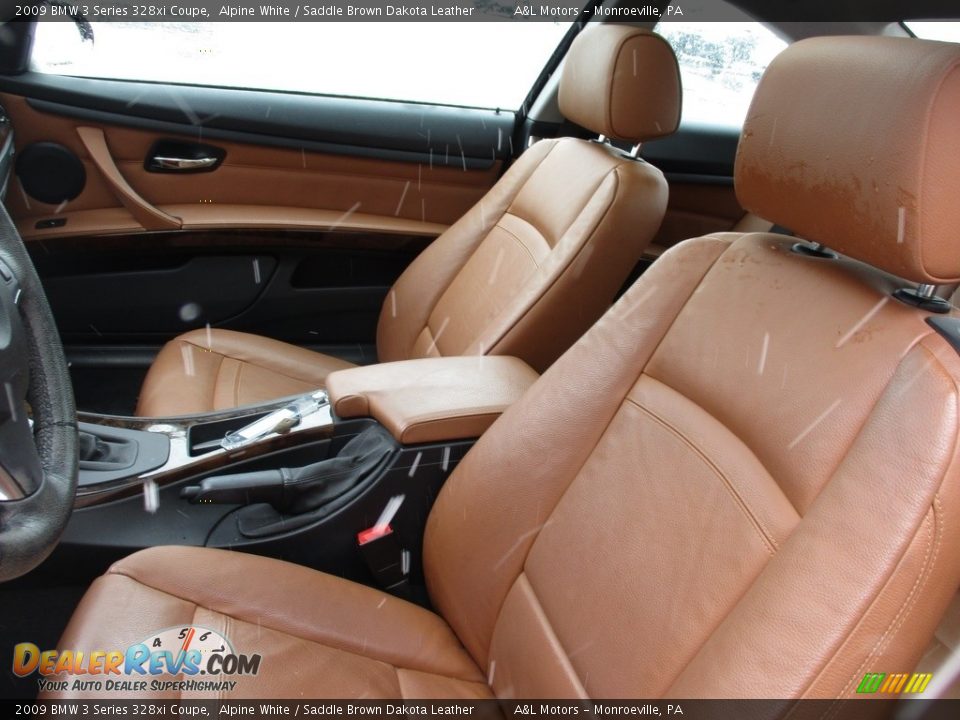 2009 BMW 3 Series 328xi Coupe Alpine White / Saddle Brown Dakota Leather Photo #11