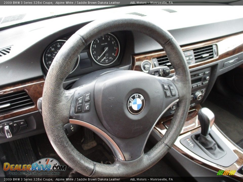 2009 BMW 3 Series 328xi Coupe Alpine White / Saddle Brown Dakota Leather Photo #13
