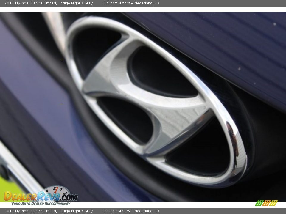 2013 Hyundai Elantra Limited Indigo Night / Gray Photo #34