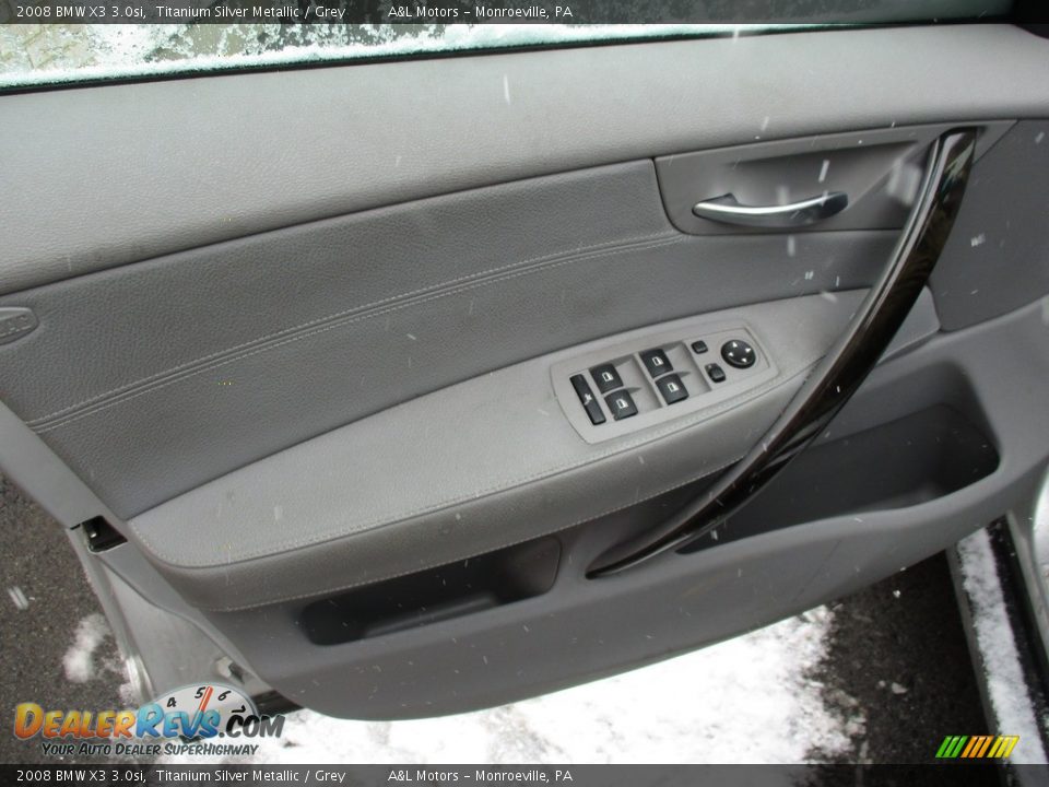 2008 BMW X3 3.0si Titanium Silver Metallic / Grey Photo #9