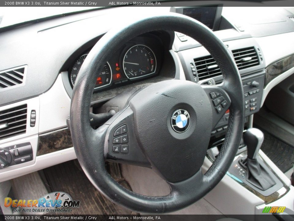 2008 BMW X3 3.0si Titanium Silver Metallic / Grey Photo #13