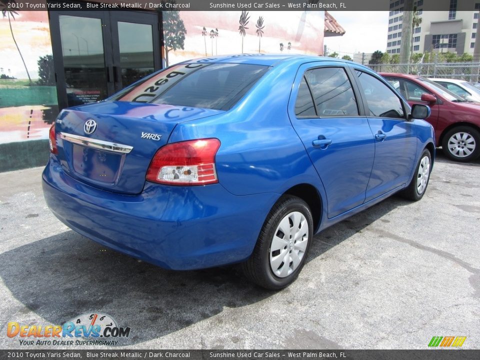 2010 Toyota Yaris Sedan Blue Streak Metallic / Dark Charcoal Photo #8