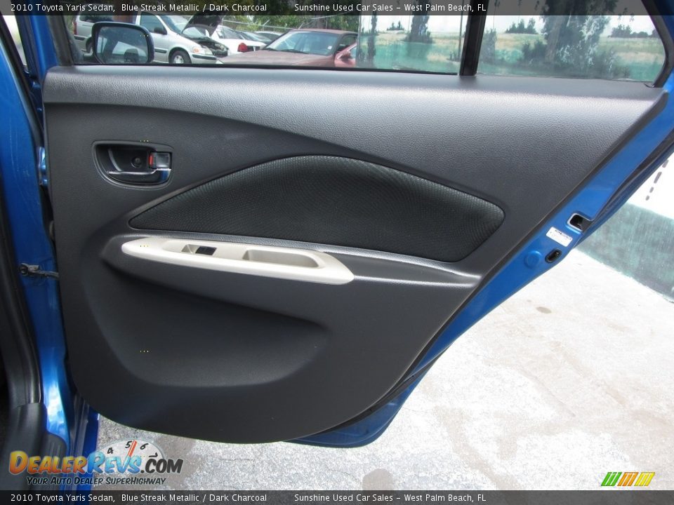 2010 Toyota Yaris Sedan Blue Streak Metallic / Dark Charcoal Photo #15