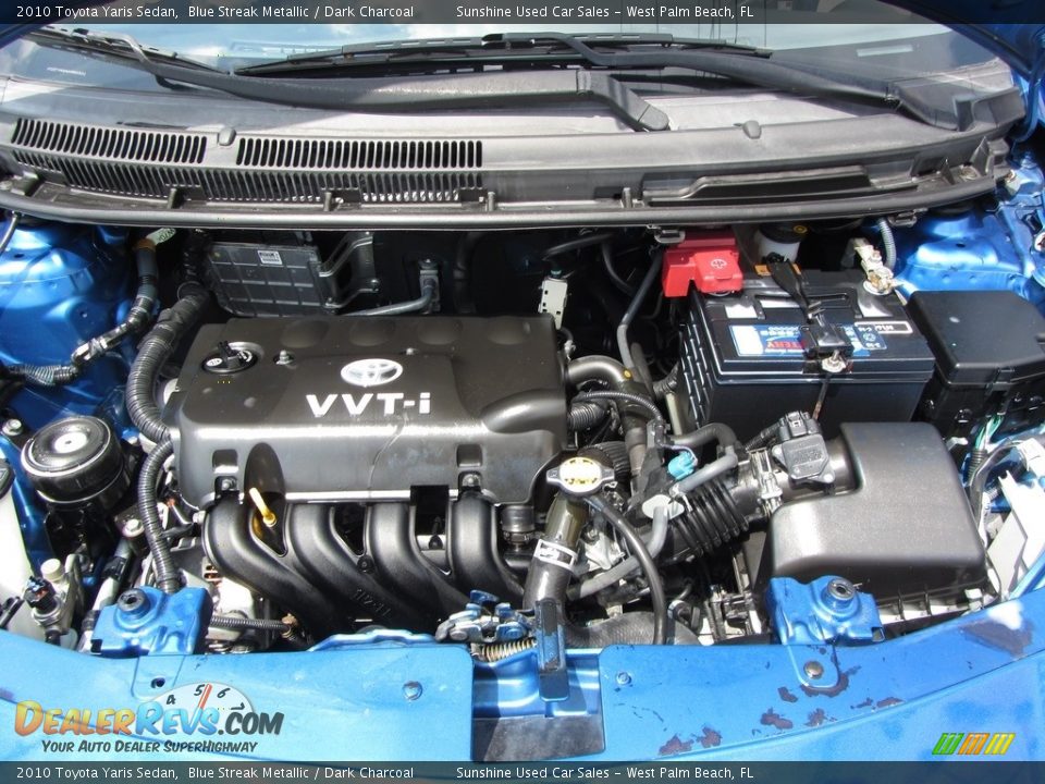 2010 Toyota Yaris Sedan Blue Streak Metallic / Dark Charcoal Photo #20