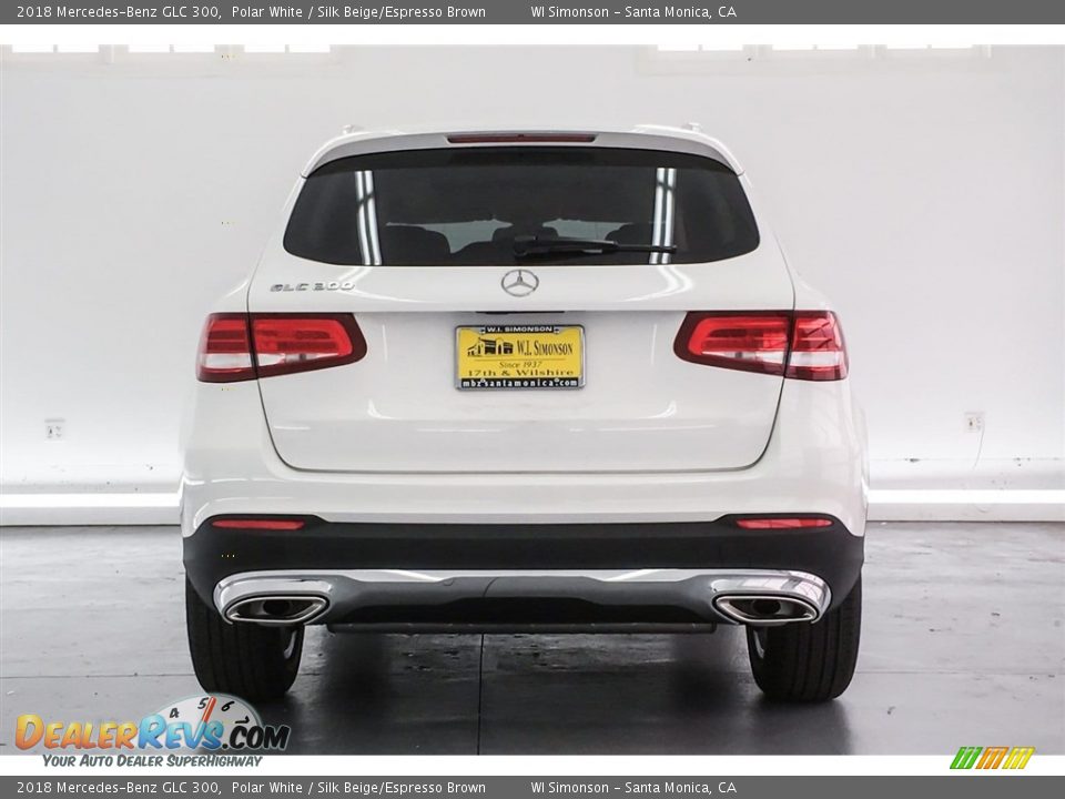 2018 Mercedes-Benz GLC 300 Polar White / Silk Beige/Espresso Brown Photo #4