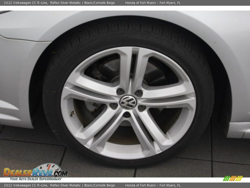 2012 Volkswagen CC R-Line Reflex Silver Metallic / Black/Cornsilk Beige Photo #12