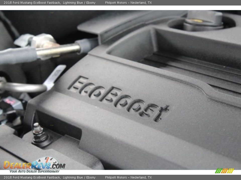 2018 Ford Mustang EcoBoost Fastback Lightning Blue / Ebony Photo #32