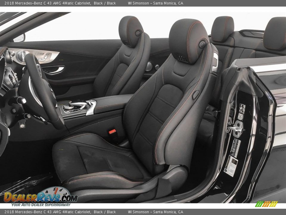 Black Interior - 2018 Mercedes-Benz C 43 AMG 4Matic Cabriolet Photo #14