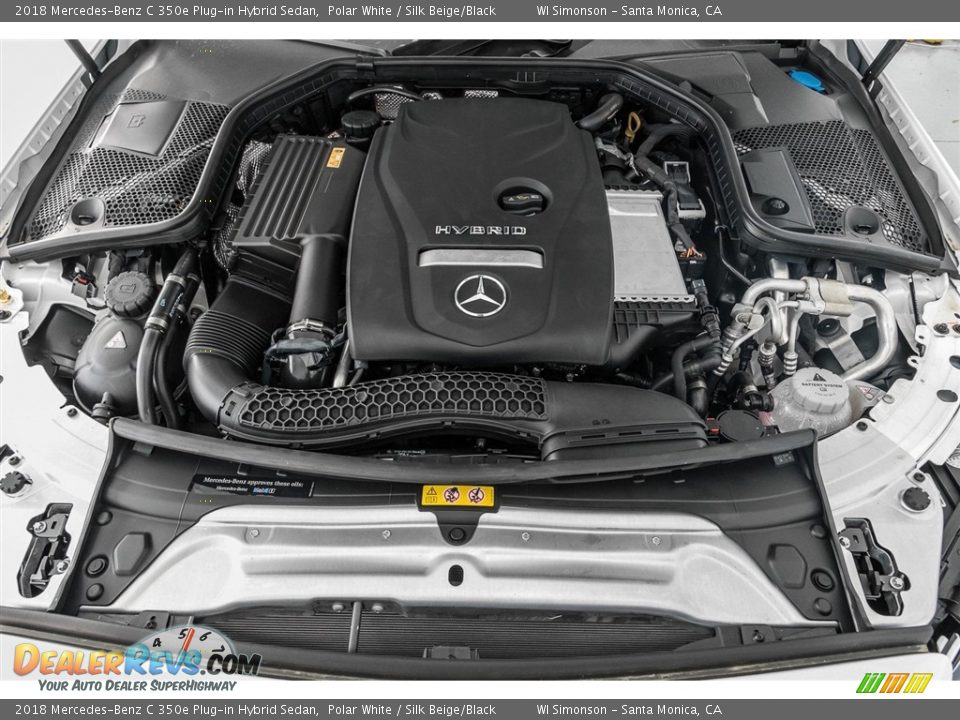 2018 Mercedes-Benz C 350e Plug-in Hybrid Sedan Polar White / Silk Beige/Black Photo #8