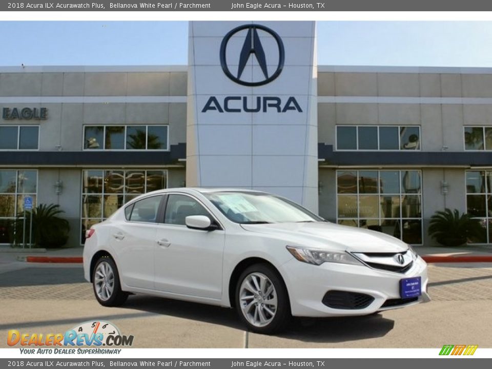 2018 Acura ILX Acurawatch Plus Bellanova White Pearl / Parchment Photo #1