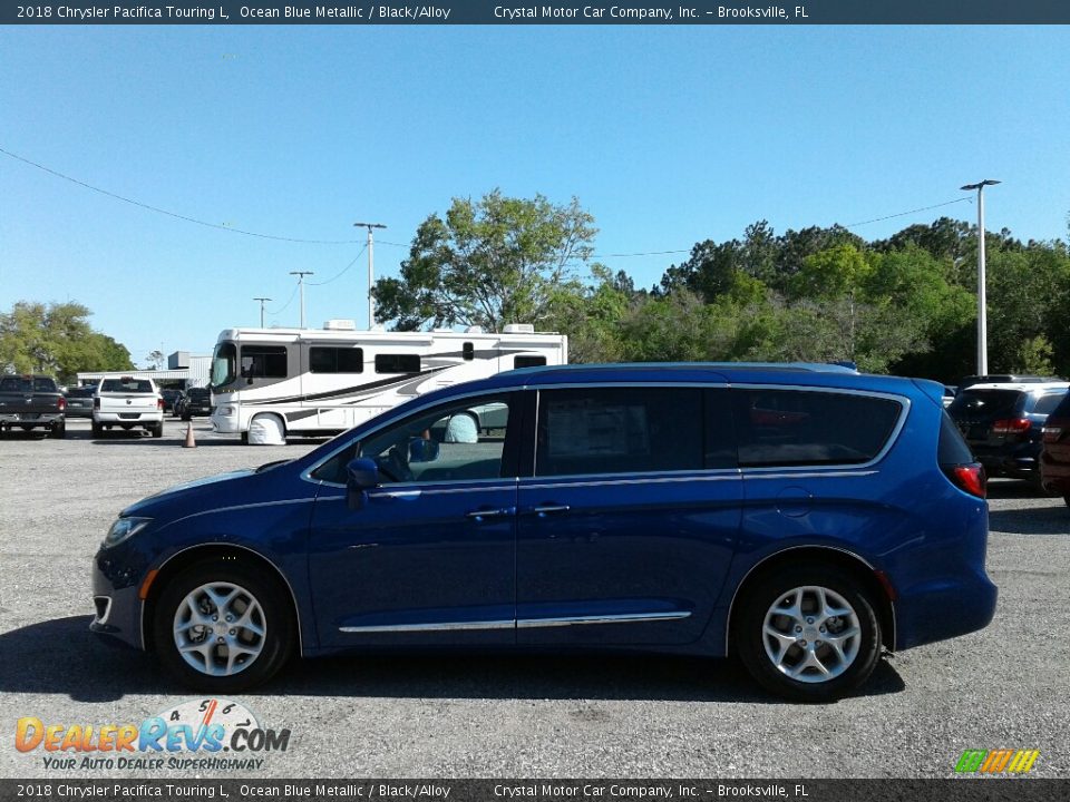 2018 Chrysler Pacifica Touring L Ocean Blue Metallic / Black/Alloy Photo #2
