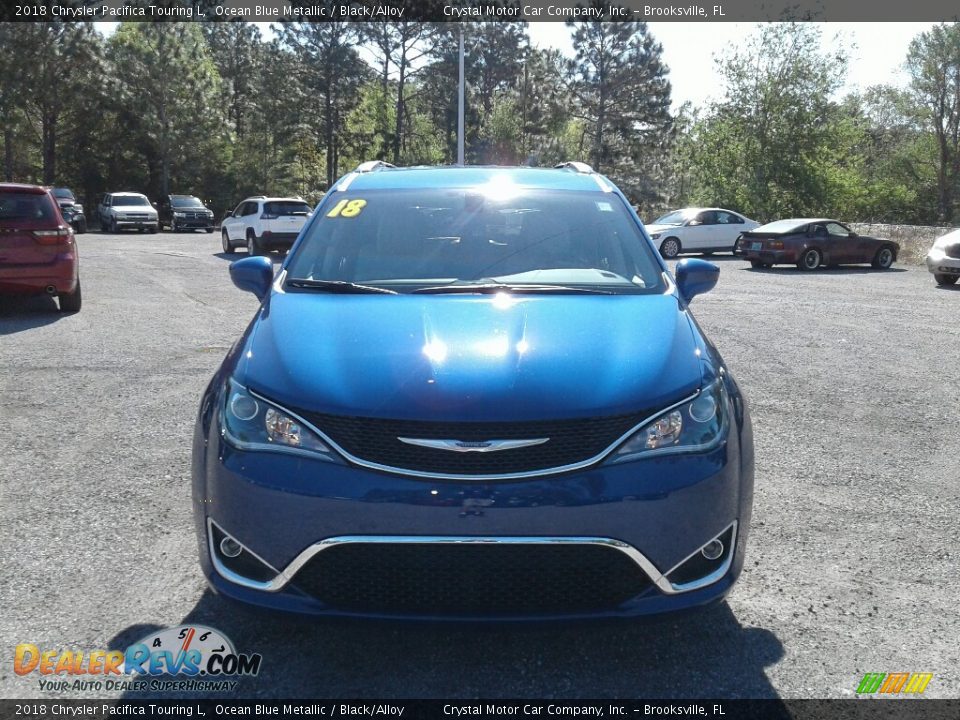 2018 Chrysler Pacifica Touring L Ocean Blue Metallic / Black/Alloy Photo #8