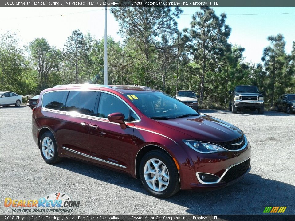 2018 Chrysler Pacifica Touring L Velvet Red Pearl / Black/Alloy Photo #7