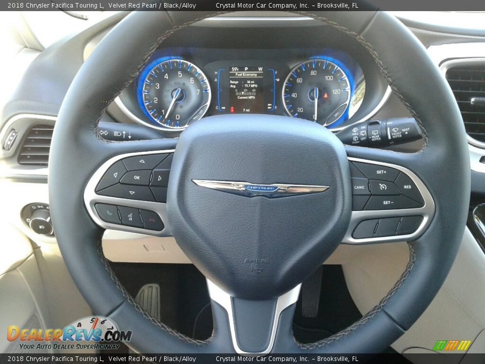 2018 Chrysler Pacifica Touring L Velvet Red Pearl / Black/Alloy Photo #14
