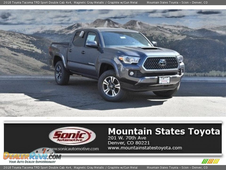 2018 Toyota Tacoma TRD Sport Double Cab 4x4 Magnetic Gray Metallic / Graphite w/Gun Metal Photo #1