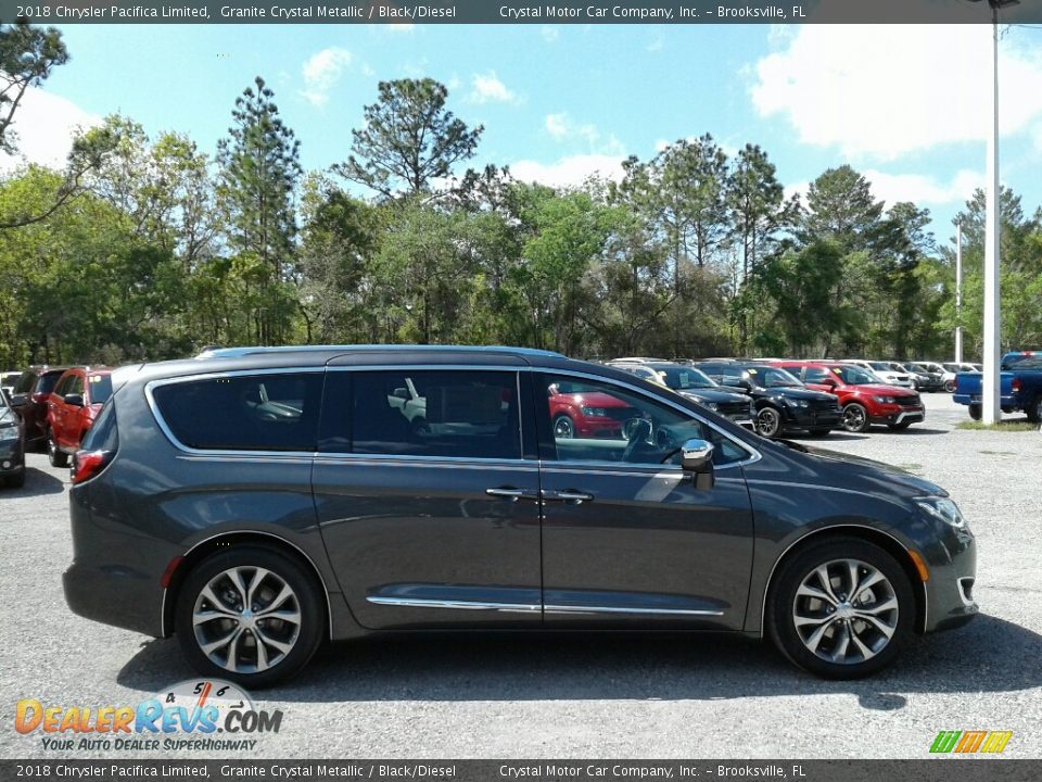 2018 Chrysler Pacifica Limited Granite Crystal Metallic / Black/Diesel Photo #6