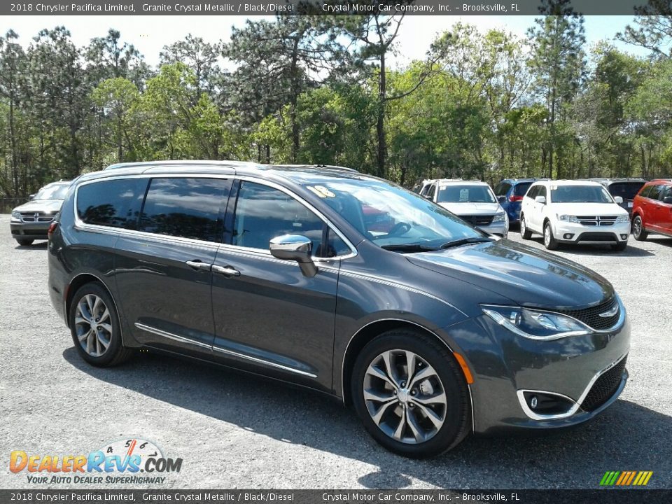 2018 Chrysler Pacifica Limited Granite Crystal Metallic / Black/Diesel Photo #7