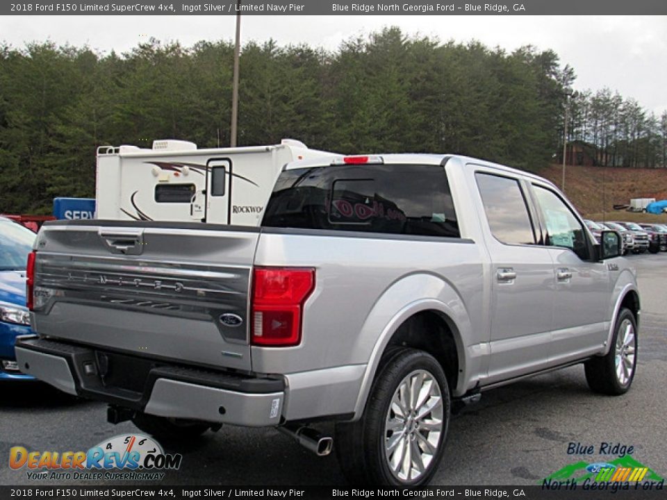2018 Ford F150 Limited SuperCrew 4x4 Ingot Silver / Limited Navy Pier Photo #5