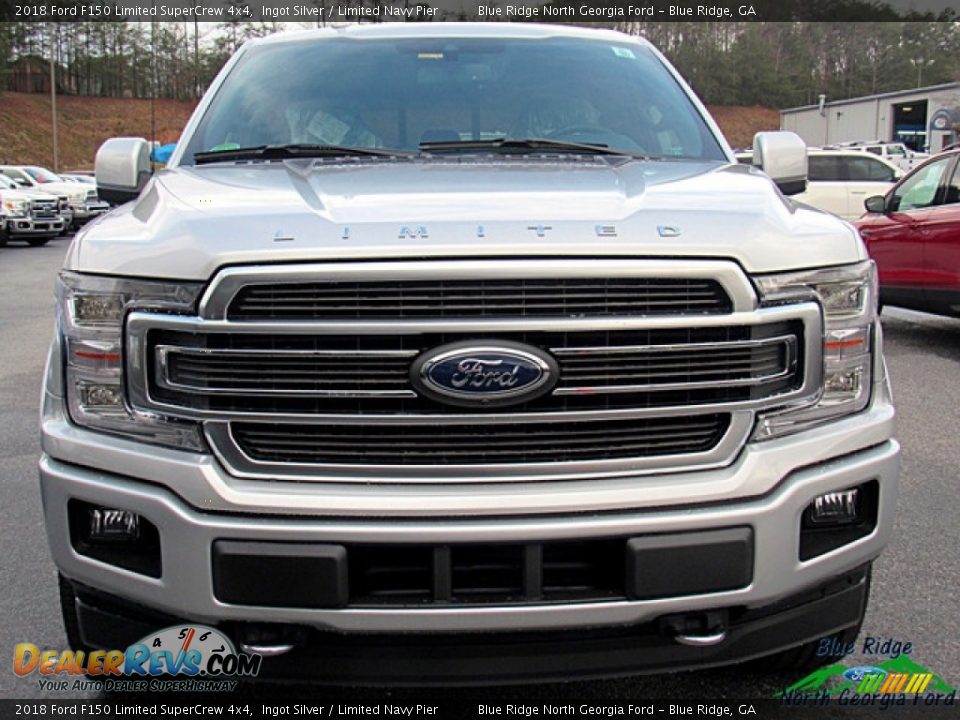 2018 Ford F150 Limited SuperCrew 4x4 Ingot Silver / Limited Navy Pier Photo #8