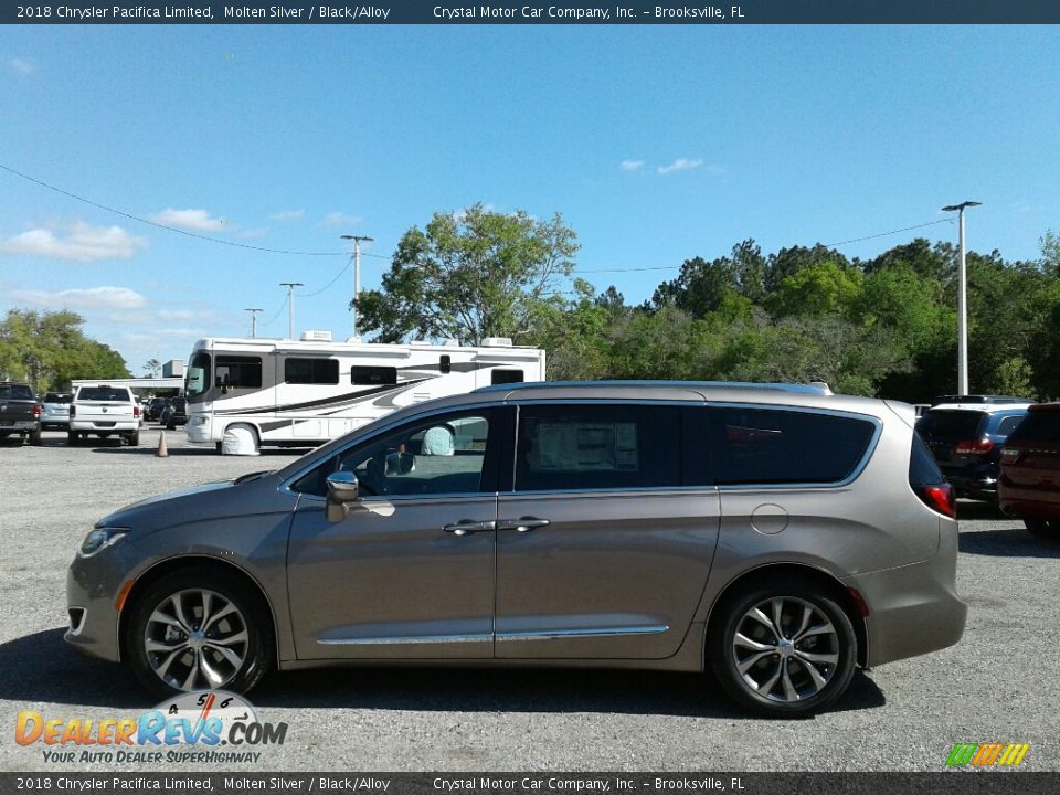 2018 Chrysler Pacifica Limited Molten Silver / Black/Alloy Photo #2