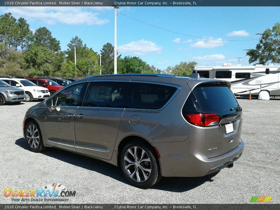 2018 Chrysler Pacifica Limited Molten Silver / Black/Alloy Photo #3