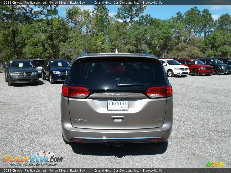 2018 Chrysler Pacifica Limited Molten Silver / Black/Alloy Photo #4