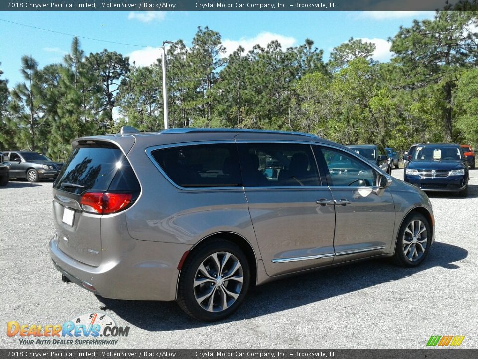 2018 Chrysler Pacifica Limited Molten Silver / Black/Alloy Photo #5