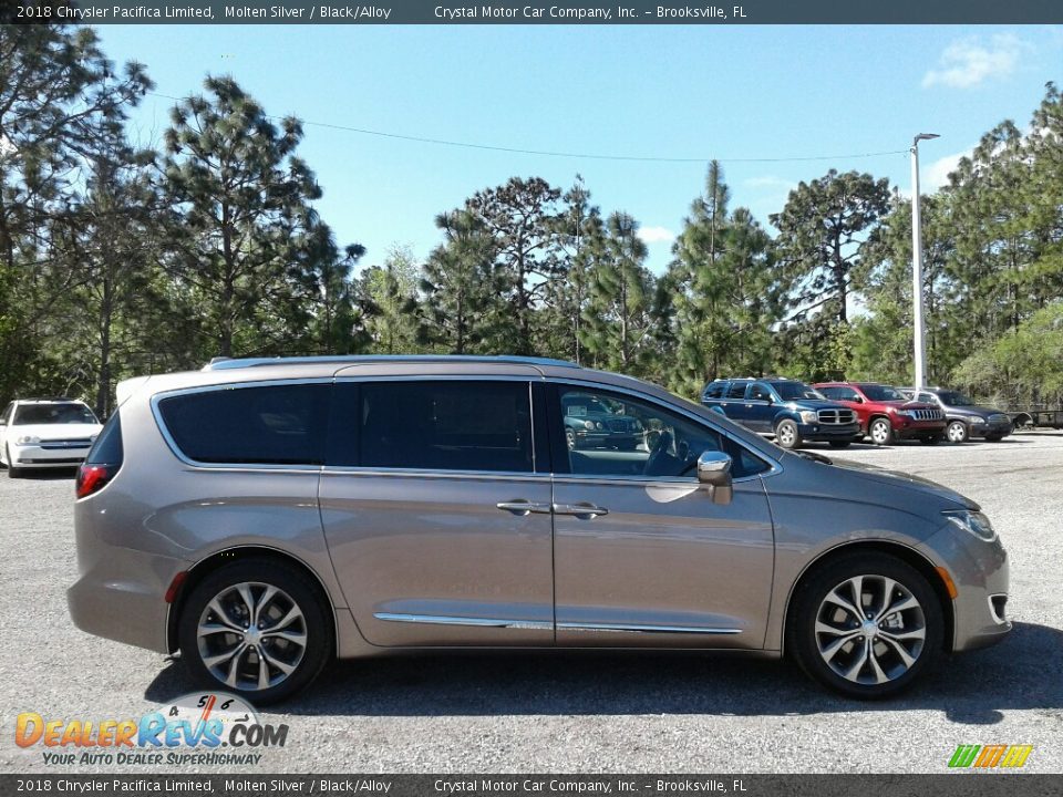 2018 Chrysler Pacifica Limited Molten Silver / Black/Alloy Photo #6