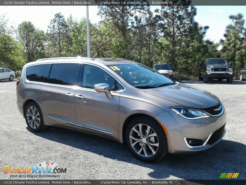 2018 Chrysler Pacifica Limited Molten Silver / Black/Alloy Photo #7
