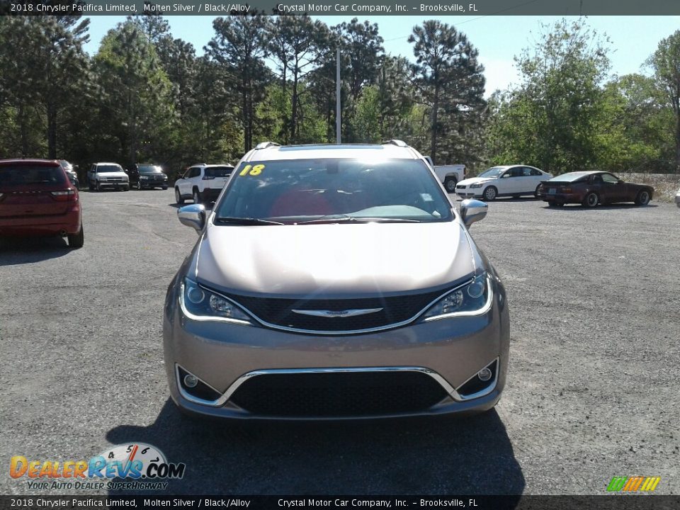 2018 Chrysler Pacifica Limited Molten Silver / Black/Alloy Photo #8